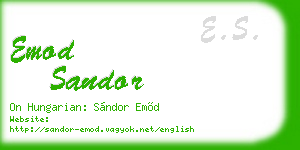 emod sandor business card